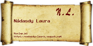 Nádasdy Laura névjegykártya